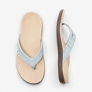 Dame flip-flop slippers med dekorativ spænderem