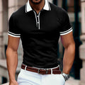 Dario slim-fit poloshirt med stribet kant og klassisk