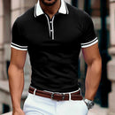 Dario slim-fit poloshirt med stribet kant og klassisk