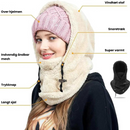 AlpineVersa - 3-i-1 fleece hætte med maske & halstørklæde