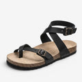 Dame flade sandaler med justerbare spænderemme