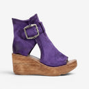 Dame plateausandaler med peep toe