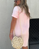 Bella - SStilfuld Denimkjole Bella med Krave og Knapdetalje