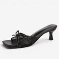 Dame slip-on-sandaler med firkantet tå