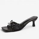 Dame slip-on-sandaler med firkantet tå