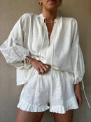 Sophie -  Casual Sæt Med Top Og Nederdel Til Kvinder