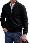 James klassisk sweater med kvart lynlås