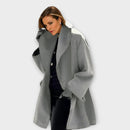 Dame frakke med vindtæt stof