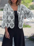 Ellie - Dame kortærmet cardigan med åben front