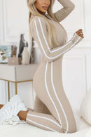 Bella - Langærmet jumpsuit med fuld lynlås