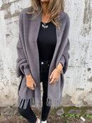 Grace - Stilfuld langærmet sjal sweater