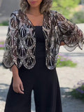 Olivia - Casual cardigan med V-hals og halv ærme