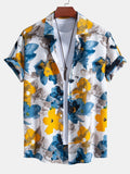 Everly - Kortærmet skjorte med blomsterprint og knaplukning