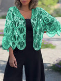 Olivia - Casual cardigan med V-hals og halv ærme