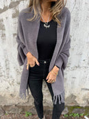 Grace - Stilfuld langærmet sjal sweater