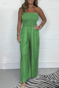 Ella - Afslappet off-shoulder denim jumpsuit med brede ben