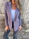Sophia - Stilfuld langærmet blazer med lukning med én knap