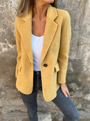 Sophia - Stilfuld langærmet blazer med lukning med én knap