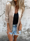 Riley – Oversized skjorte med knaplukning & brystlomme