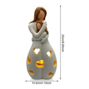 LumiAmor - ELED lysholder med mor-datter statue