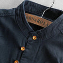 Hiro - Slim-fit skjorte med stand-up krave for moderne