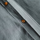 Hiro - Slim-fit skjorte med stand-up krave for moderne