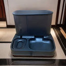 PetNest – Kompakt hævet foderstation med gennemsigtigt låg og system med to skåle