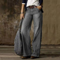 Lena – Jeans med vide ben & slidte detaljer