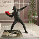 BloomThrower - Moderne blomsterkasterstatue til