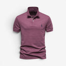 Herre Slim Fit Polo Shirt med Knaplukning og Klassisk Krave