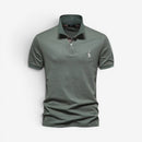 Herre Slim Fit Polo Shirt med Knaplukning og Klassisk Krave