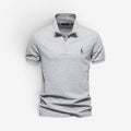 Herre Slim Fit Polo Shirt med Knaplukning og Klassisk Krave