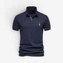 Herre Slim Fit Polo Shirt med Knaplukning og Klassisk Krave