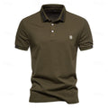 Marco slim-fit poloshirt med kontrastkant og knapkrave
