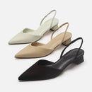 Lena - Slingback-sandaler med fin hæl og spids snude