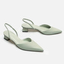 Lena - Slingback-sandaler med fin hæl og spids snude