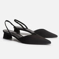 Lena - Slingback-sandaler med fin hæl og spids snude
