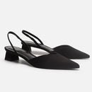 Lena - Slingback-sandaler med fin hæl og spids snude