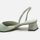 Lena - Slingback-sandaler med fin hæl og spids snude