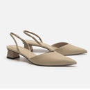 Lena - Slingback-sandaler med fin hæl og spids snude
