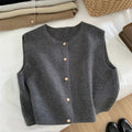 Chic kort vest med knaplukning