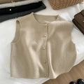 Chic kort vest med knaplukning