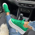 Ella - Stilfulde plateausneakers med let sål og klassisk