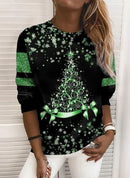 Lily - Glitrende Gradient Snefnug Sparkle Top