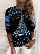 Lily - Glitrende Gradient Snefnug Sparkle Top