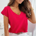 Sophie - Sporty T-shirt med V-hals og ergonomisk pasform