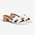 Dame Sandaler med Firkantet Hæl og Slip-On Design