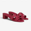 Dame Sandaler med Firkantet Hæl og Slip-On Design