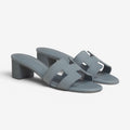 Dame Sandaler med Firkantet Hæl og Slip-On Design