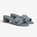 Dame Sandaler med Firkantet Hæl og Slip-On Design